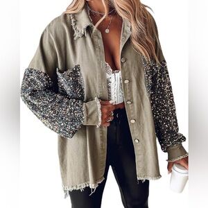 Fantastic Fawn Gray  greenish Textured Fabric large